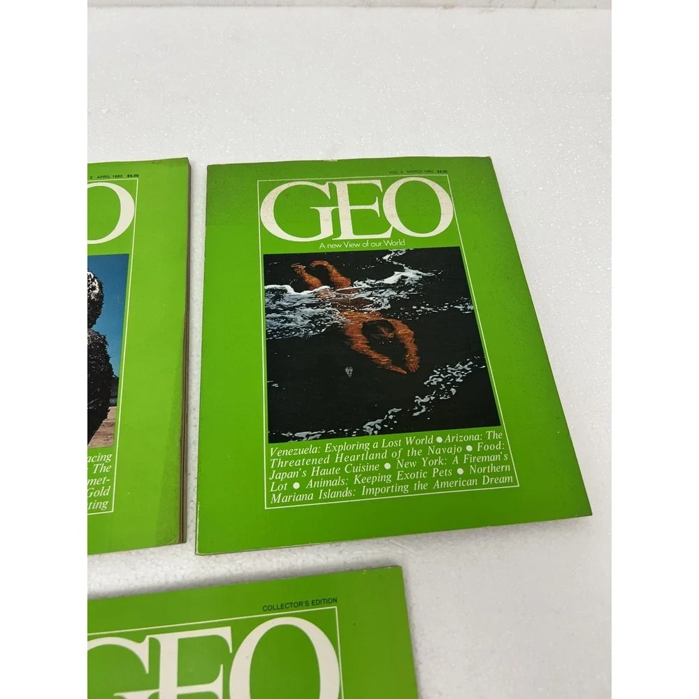 GEO Magazine Lot x3 March April 1980 Collector's Edition A NEW VIEW OF OUR WORLD